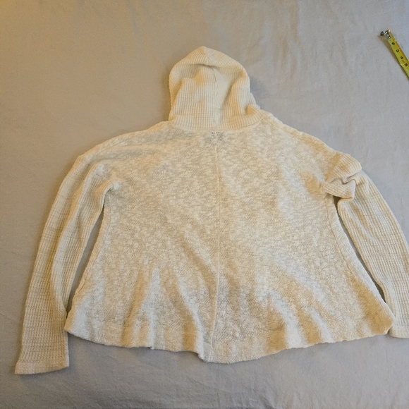 Anthropologie Saturday Sunday Almeria Hooded Cowl Ivory Pullover Sweater CW3 - Picture 11 of 12